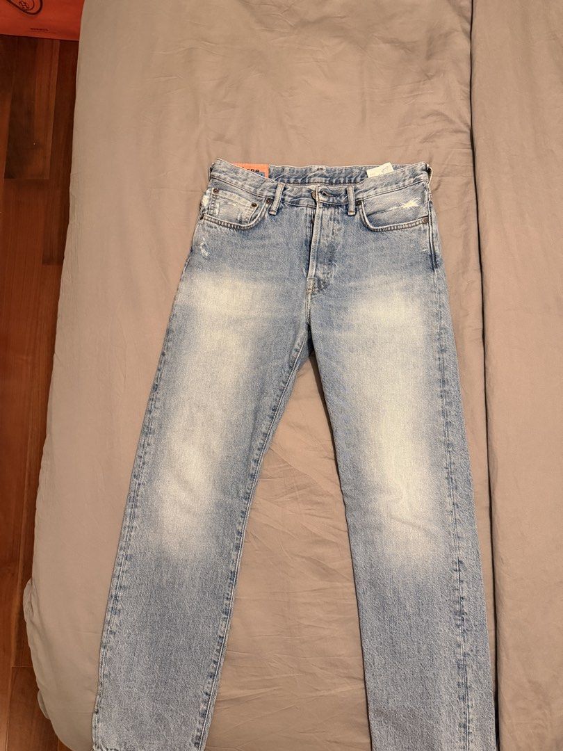Acne Studios Bla Konst Jeans (Category: Jeans) located in Taguig. Submitted by sourcedbym (Listing ID 1442203896, Image 2). Description: - Brand: Acne Studios Bla Konst - Wash: Light blue with distressing - Closure: Button fly - Size: 29x32 - Condition: Great for everyday wear - Reason for Selling: No longer fits.