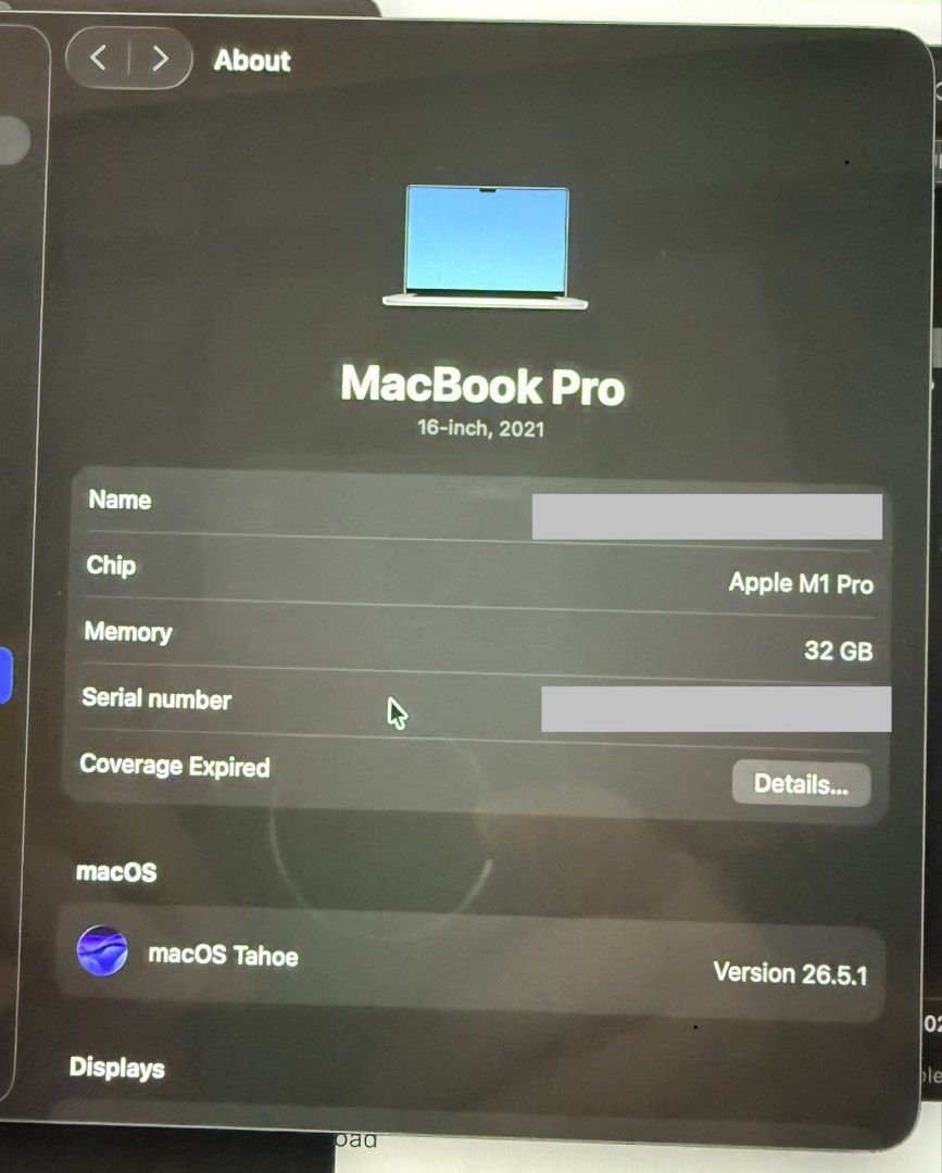 Apple MacBook Pro 16-inch M1 Pro 32GB RAM475012342450769921