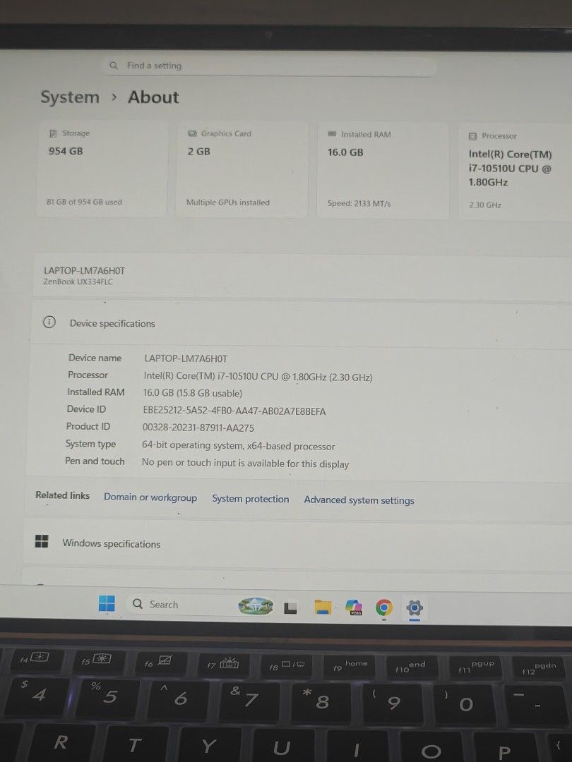 ASUS ZenBook UX333FLC Notebook PC474890382439895045