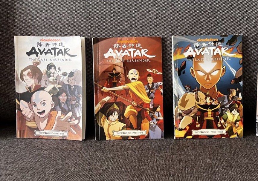 Avatar The Last Airbender Comics Collection (Category: Comics & Manga) located in Quezon City. Submitted by junkstar2020 (Listing ID 1440019875, Image 1). Description: Set of 3 - Own a piece of the Avatar universe! - Collection includes graphic novels 'The Promise' Parts 1-3 (The Last Airbender). - Dive into the continuing adventures of Aang Based on Nickelodeons hit show Great condition.