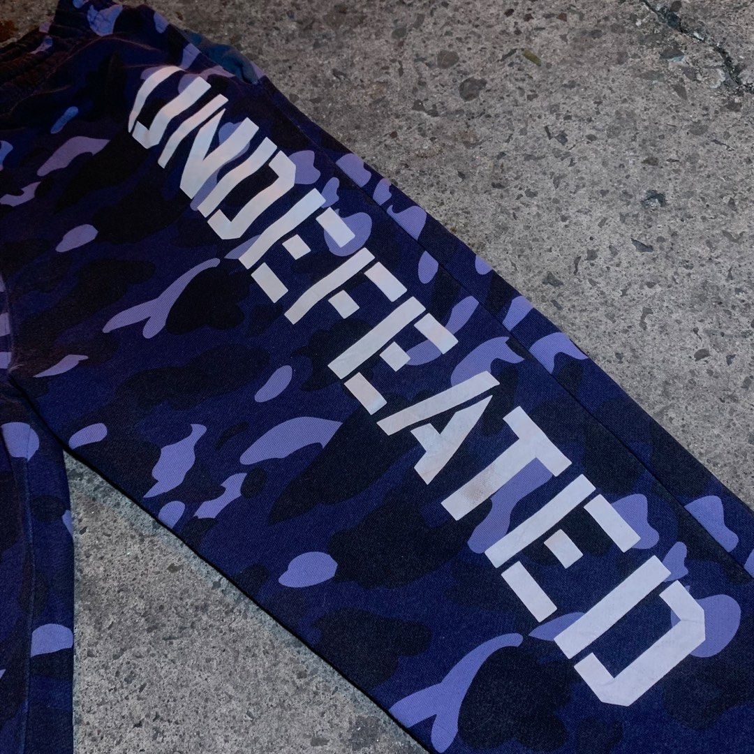 Bathing Ape x Undefeated Pants (Category: Joggers) located in Manila. Submitted by steeezyyy (Listing ID 1442277105, Image 2). Description: in good condition size xl on tag 450 only minimal issue check on the picture pm lang po meet up sa malapit Location : Mandaluyong City .
