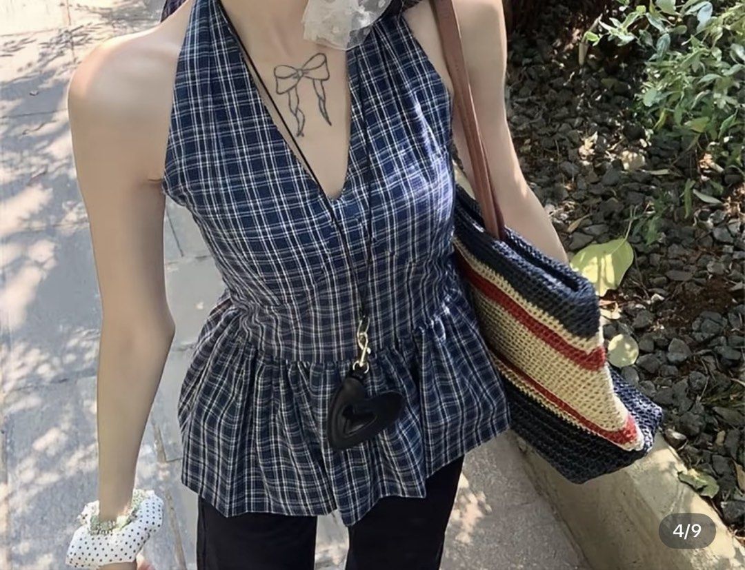 Blue halter top (DM me for when worn) (Category: Sleeveless) located in Nabunturan. Submitted by jayelle123_ (Listing ID 1442189198, Image 1). Description: .