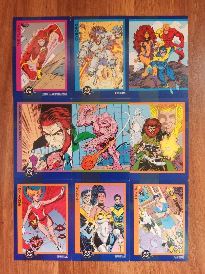 DC Cosmic Teams 1993 Trading Cards (Category: Raw Singles) located in Manila. Submitted by olliekolekz (Listing ID 1442303429, Image 3). Description: Pic #1 - 350php Pic #2 to #4 - 180php Pic #5 - 120php.
