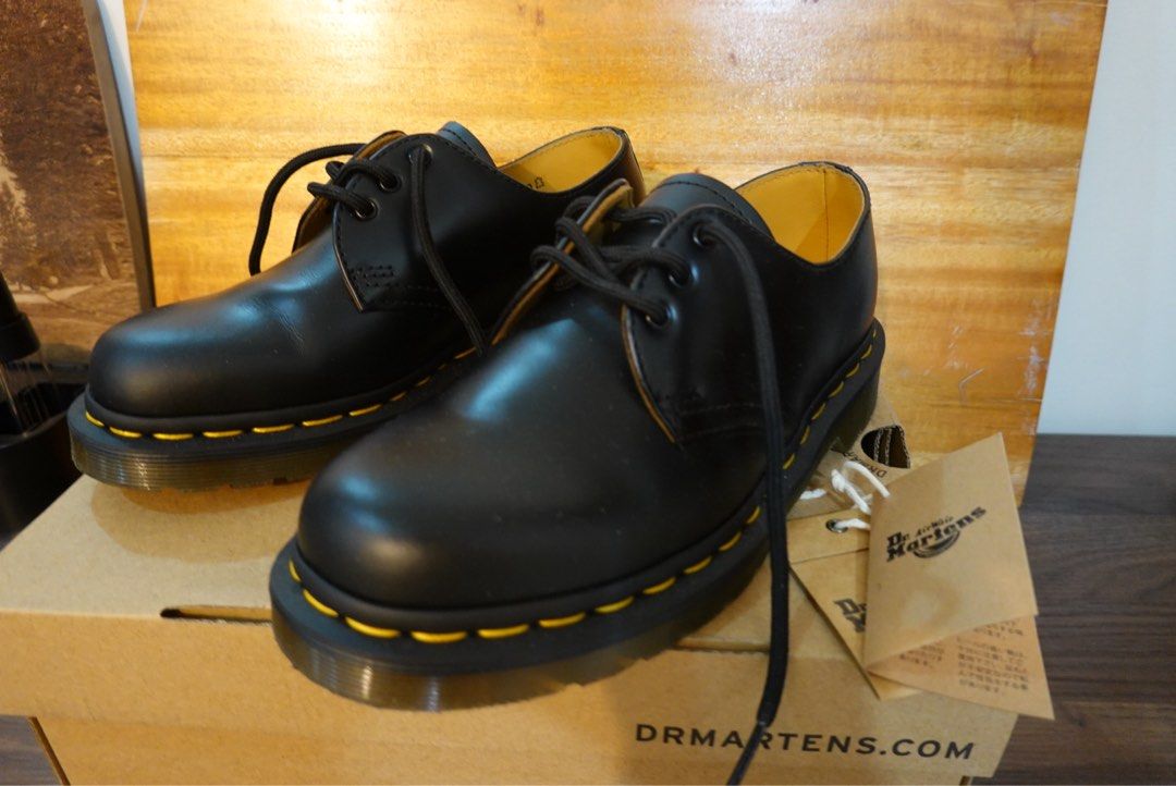 Dr. Martens 1461 Black Leather Shoes (Category: Loafers) located in Manila. Submitted by amazingkris (Listing ID 1442300554, Image 2). Description: - Classic Dr. Martens 1461 shoes - Black leather construction - Iconic 3-eyelet oxford style - Signature yellow stitching - Air-cushioned sole for comfort - Comes with original box and tags - Versatile for everyday wear and styling - Bought in Japan last 2024 - Retail price around 10k pesos - worn twi