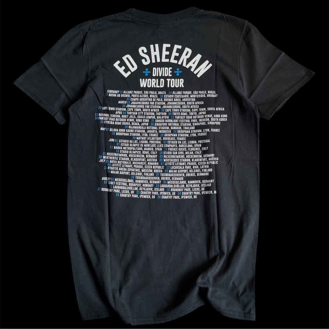 Ed Sheeran tour shirt (Category: Tshirts & Polo Shirts ) located in Muntinlupa City. Submitted by openyoear.700 (Listing ID 1442188951, Image 2). Description: Ed Sheeran • Size: Small Width: 17” Length: 26” Condition: 10/10 Flawless • Mine - ₱450 free shipping Dm if interested..