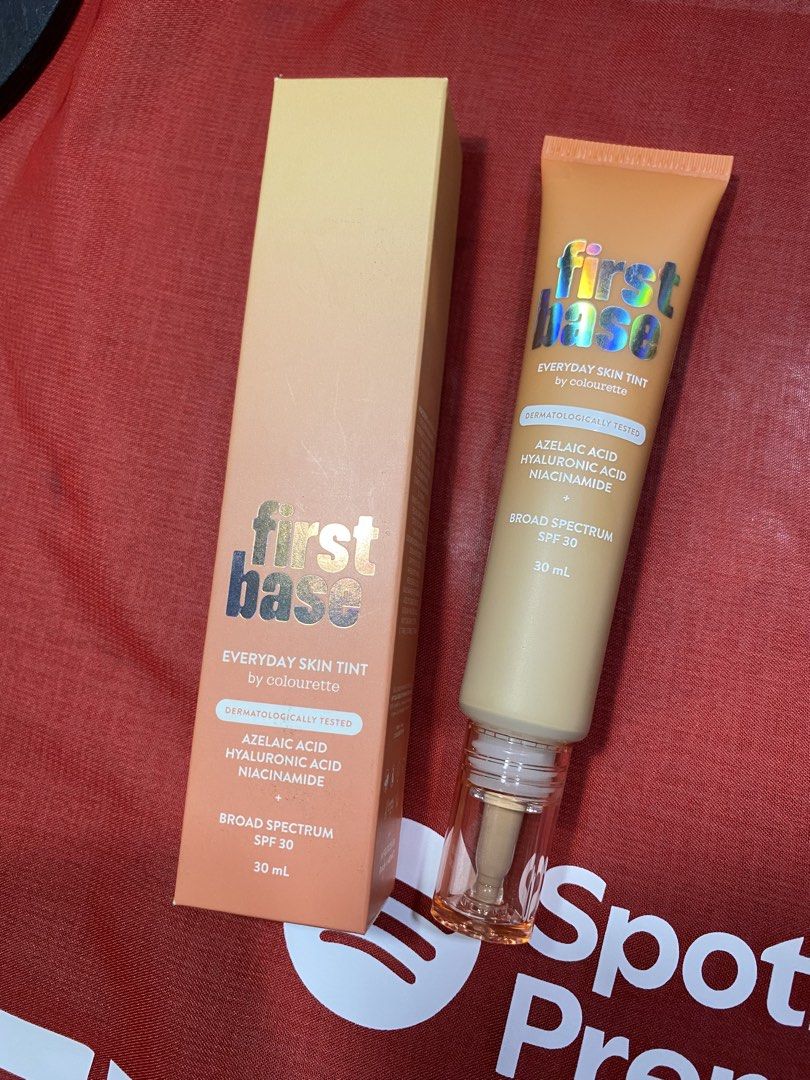 First Base Skin Tint by colourette (Nacpan) (Category: Makeup) located in Quezon City. Submitted by thvsjungkookie (Listing ID 1442235844, Image 1). Description: wts lfb decluttering ph make up skincare beauty wellness ✨First Base Everyday Skin Tint by Colourette Shade: Nacpan (med w cool undertone) 💵Sale price: Php 350 Never used, swatched only once Reply or dm to mine ☺️.