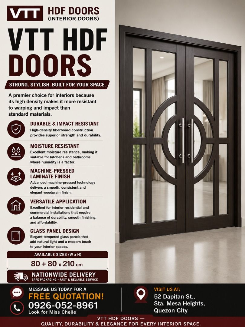 hdf doors with glass double door (Category: Locks, Doors & Gates) located in Caloocan City. Submitted by vttsteeldoor-chelle (Listing ID 1442195046, Image 1). Description: .