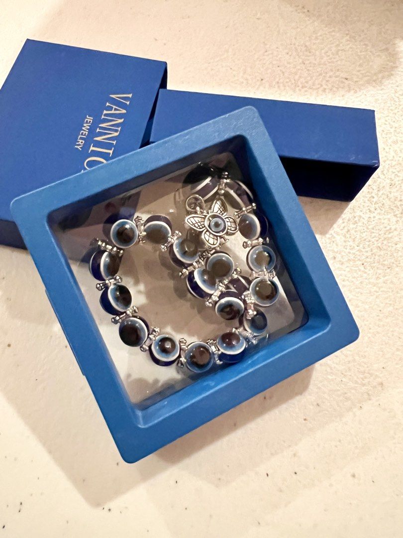 High quality premium evil eye bracelet from Shanghai (Category: Charms) located in Trece Martires City. Submitted by jaaadeya (Listing ID 1442339136, Image 1). Description: rfs; gifted. not my style 😊 Shipping: J&T LBC branch pick up or COP cash on pickup Item is paid in advance if Cavite/South area pickup via Lalamove or Grab .