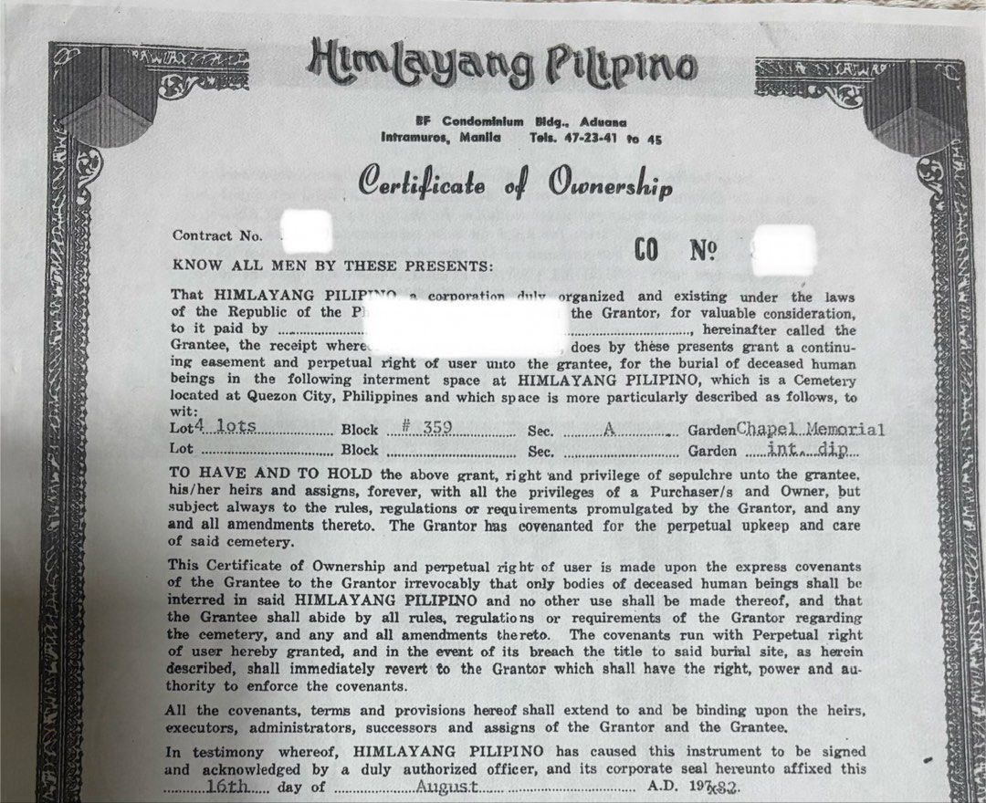 HIMLAYANG PILIPINO (Category: Memorial Lot) located in Las Pinas. Submitted by klqo04.331 (Listing ID 1442254165, Image 1). Description: Give your Love ones the eternal resting place they deserve. Negotiable With legit papers Proven humble cute seller Contact now, Bury later!🙏🪦.