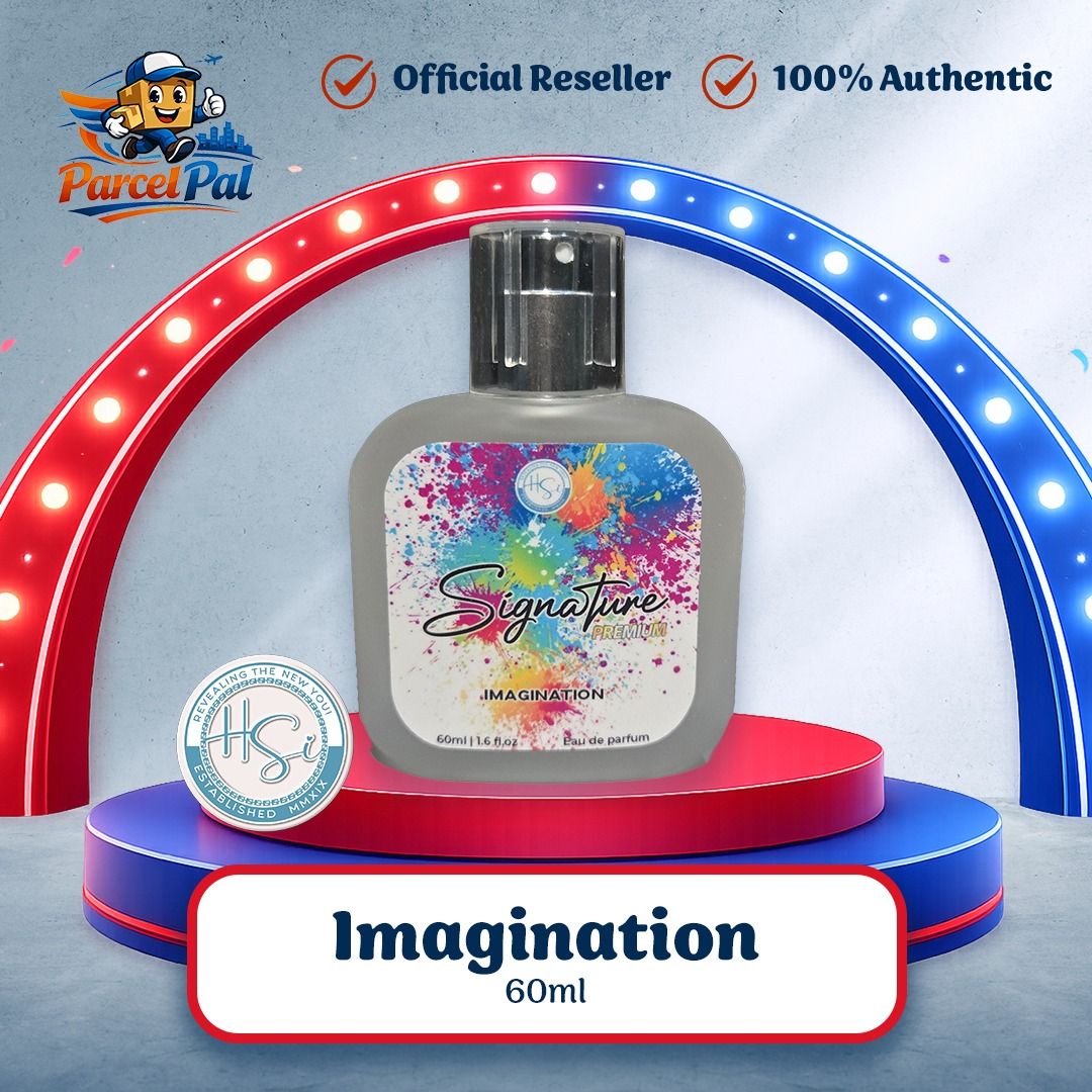 HSI Signature Premium Perfume - Imagination (Category: Fragrance & Deodorants) located in Marikina City. Submitted by parcelpal.store (Listing ID 1442313132, Image 1). Description: HSI Signature Premium Perfume - Choco Blast.