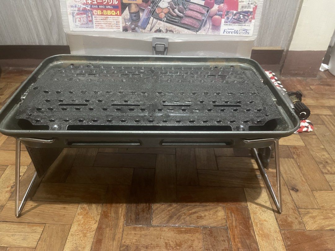 Iwatani Portable Gas BBQ Grill (Category: BBQ, Grills & Hotpots) located in Makati City. Submitted by sennoyoru (Listing ID 1442226644, Image 3). Description: Slightly rusted Iwatani Gas Grill Can't test because I dont have canisters but unit is in otherwise good condition Meetup Waltermart Makati or Lalamove.