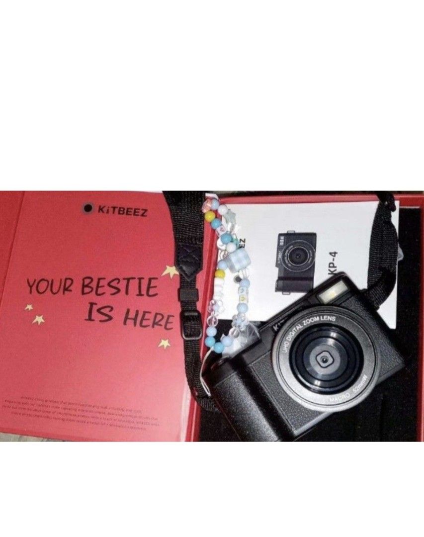 Kitbeez KP-4 Digital Camera with 75MP, Flip Screen, 5K Video (Category: Cameras) located in Manila. Submitted by wildphoenix-f5cc01 (Listing ID 1442164098, Image 3). Description: - Kitbeez KP-4 Digital Camera - 75 Million Pixels for high-quality photos - 5K HD Recording for crisp video - 180-degree Flip Screen for easy selfies and vlogging - Anti-Shake function for steady shots - Built-in Filters for creative effects - Intelligent Pop-up Flash fo