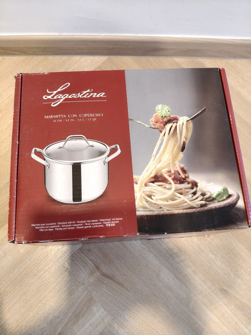 Lagostina Stainless Steel Pot with Glass Lid