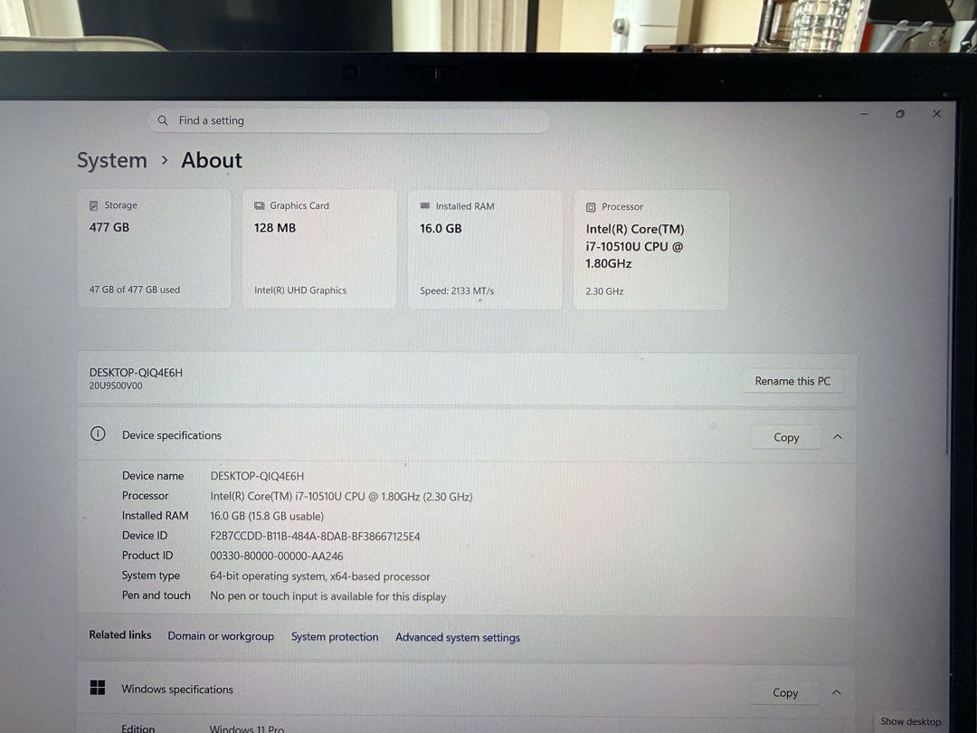 Lenovo ThinkPad X1 Gen 8 Laptop474659511506063361