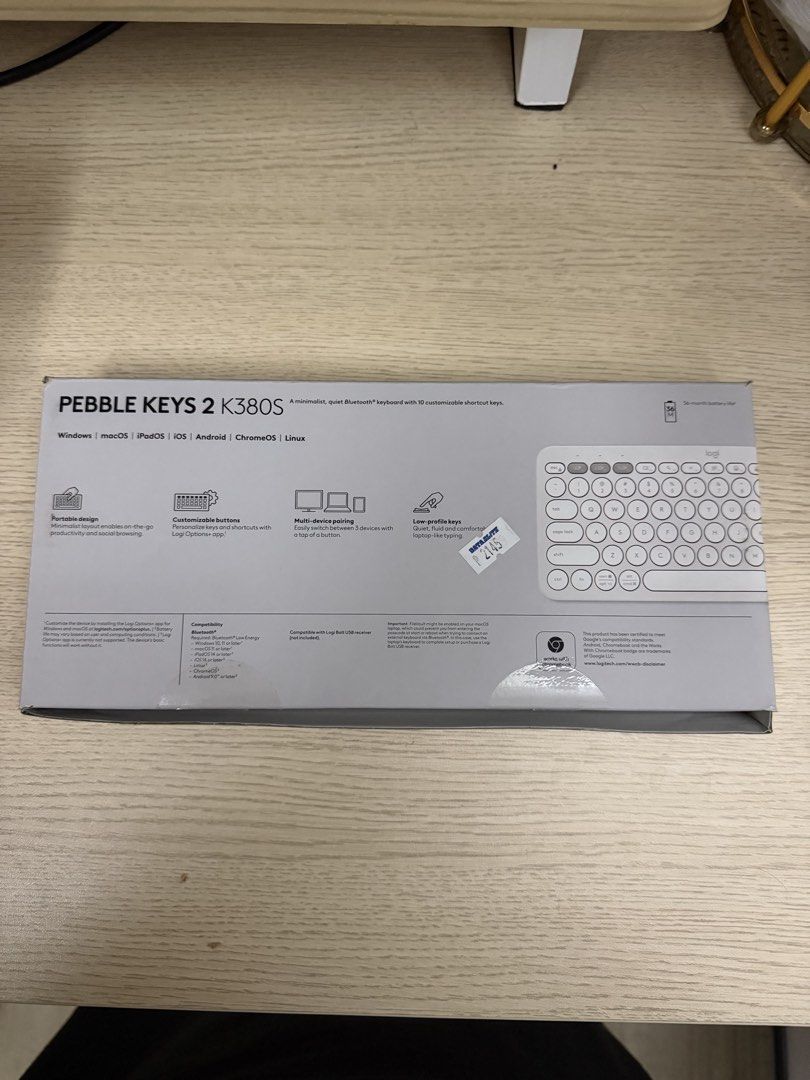 Logitech Pebble Keys 2 K380S Keyboard - white (Category: Computer Keyboard) located in Paranaque City. Submitted by babytogepiii (Listing ID 1442325394, Image 2). Description: 📌 Details: In good condition No issues Only used a few times 💵 Payment method: Gcash 🚚 Delivery: J&T Grab Lalamove No meetups.