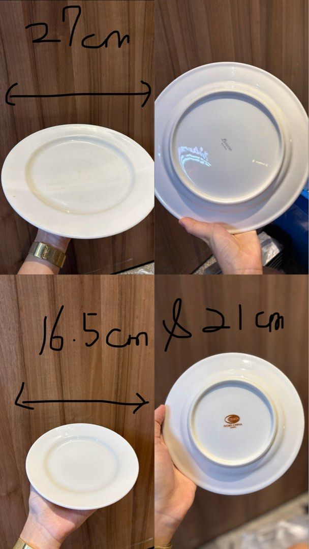 Luzerne & Cerabon White Ceramic Plates