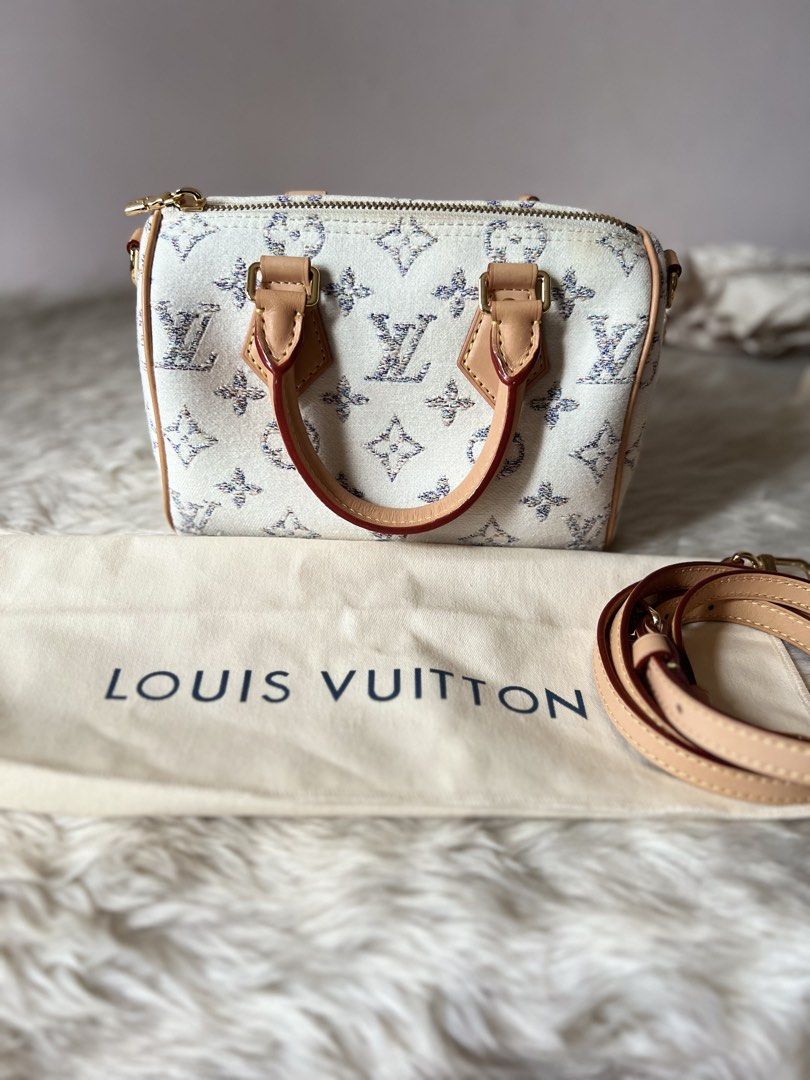 LV speedy 20 (Category: Luxury Bags & Wallets) located in Makati City. Submitted by b.estillo (Listing ID 1442259403, Image 3). Description: LV speedy colorful 20 Leather cloth, NGA, coded with dustbag Minimal signs of use on zipper Source: Japan.