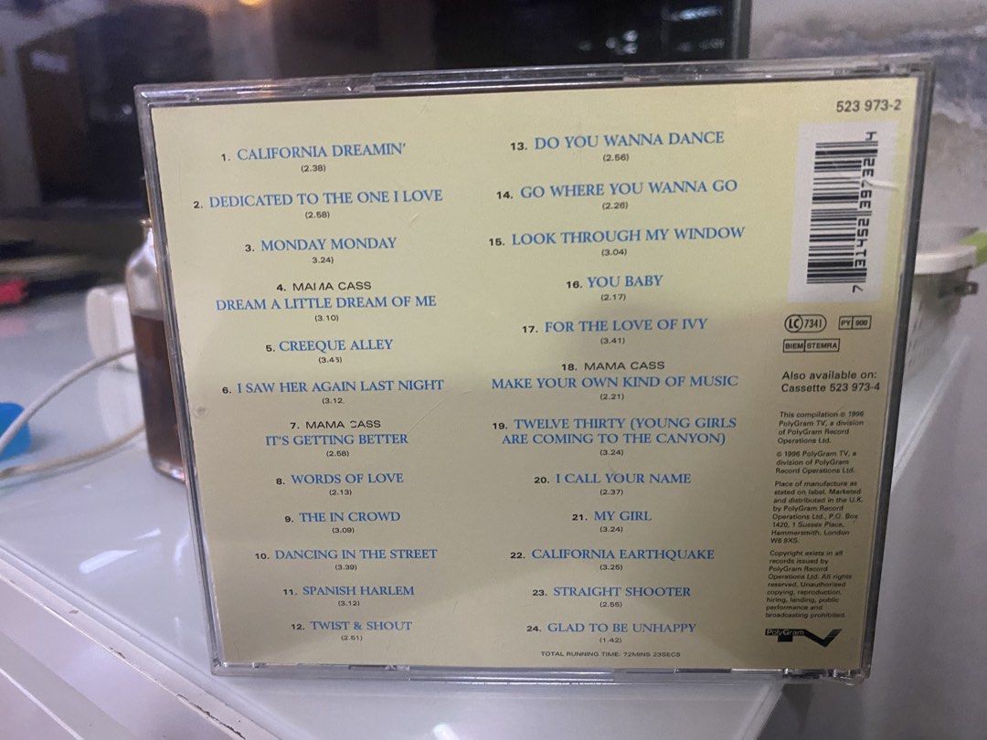 MAMAS & PAPAS BEST GREATEST HITS Original Music Album CD California Dreamin - Near Mint Condition (Category: CDs & DVDs) located in Manila. Submitted by madmaxshop (Listing ID 1442232783, Image 3). Description: .