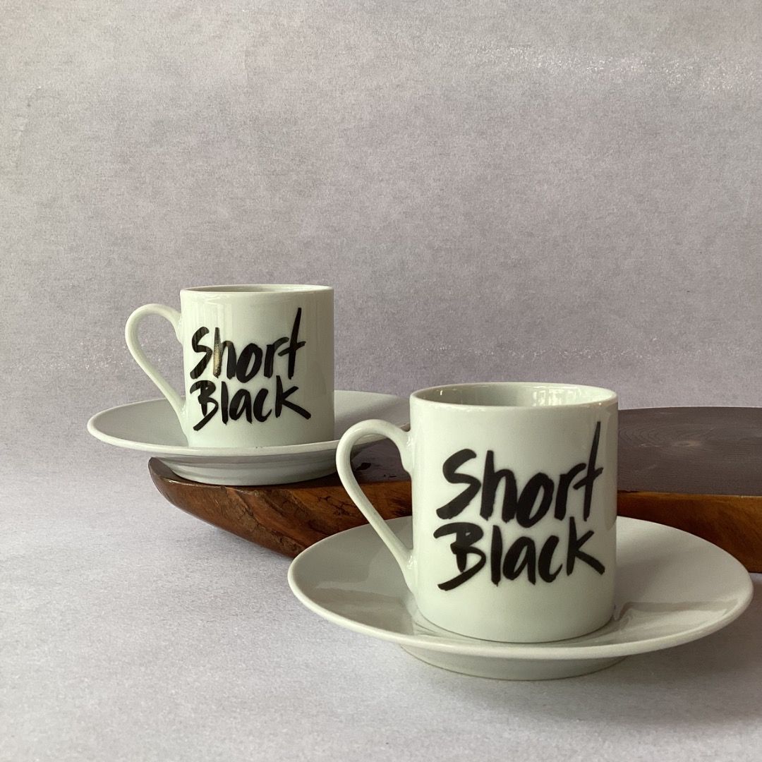 Minimalist "Short Black" Espresso Coffee Cup Set (Category: Coffee & Tea Tableware) located in Davao. Submitted by eclectic1925 (Listing ID 1442323986, Image 1). Description: Php120/pair (2 available) Minimalist "Short Black" Espresso Coffee Cup Set H: 2.4 inches L: 2.2 inches Saucer: 4.7 inches Please REVIEW PHOTOS We use 100% repurposed packaging materials SF starts at Php70 via Flash Express First to pay.