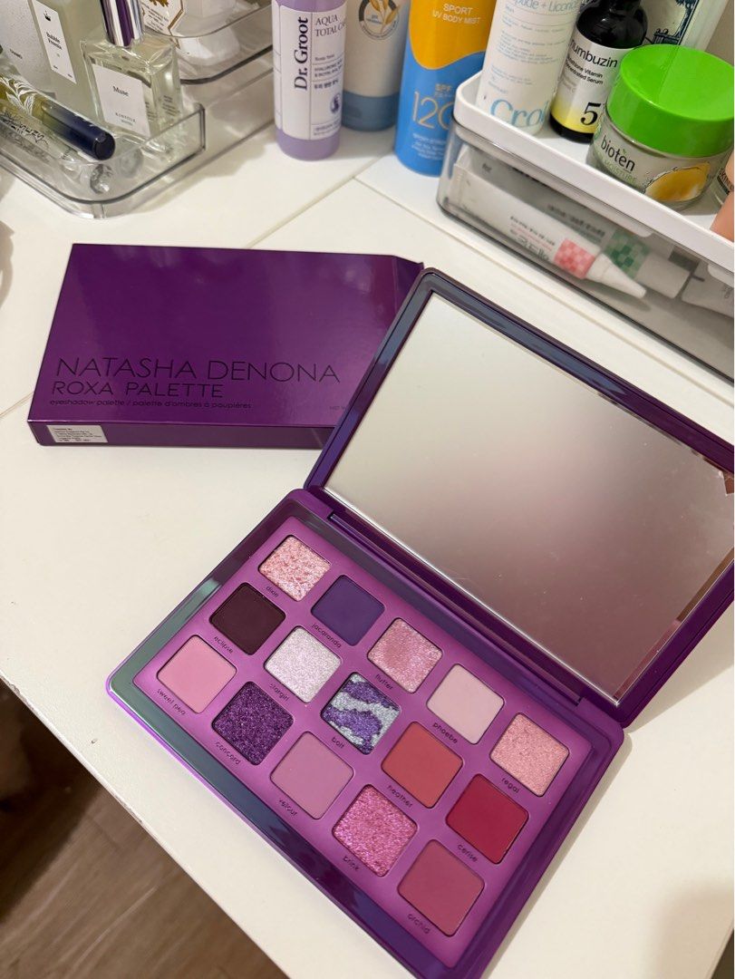 Natasha Denona Roxa Eyeshadow Palette (Category: Makeup) located in Taguig. Submitted by taerannical (Listing ID 1442335823, Image 1). Description: - Natasha Denona Roxa Palette - Used 3x only. SRP at PHP 4,900 (Sephora PH) - Comes with original packaging Rfs: not used + mismatched with recent color analysis results .