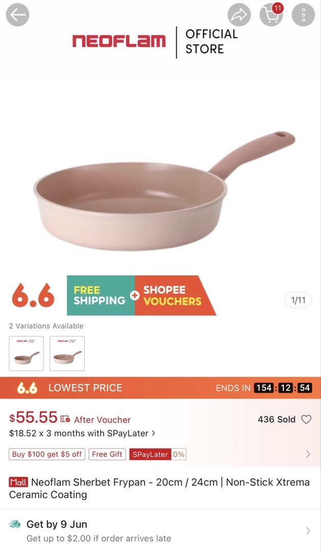 Neoflam Non-Stick Frying Pans and Pot Set