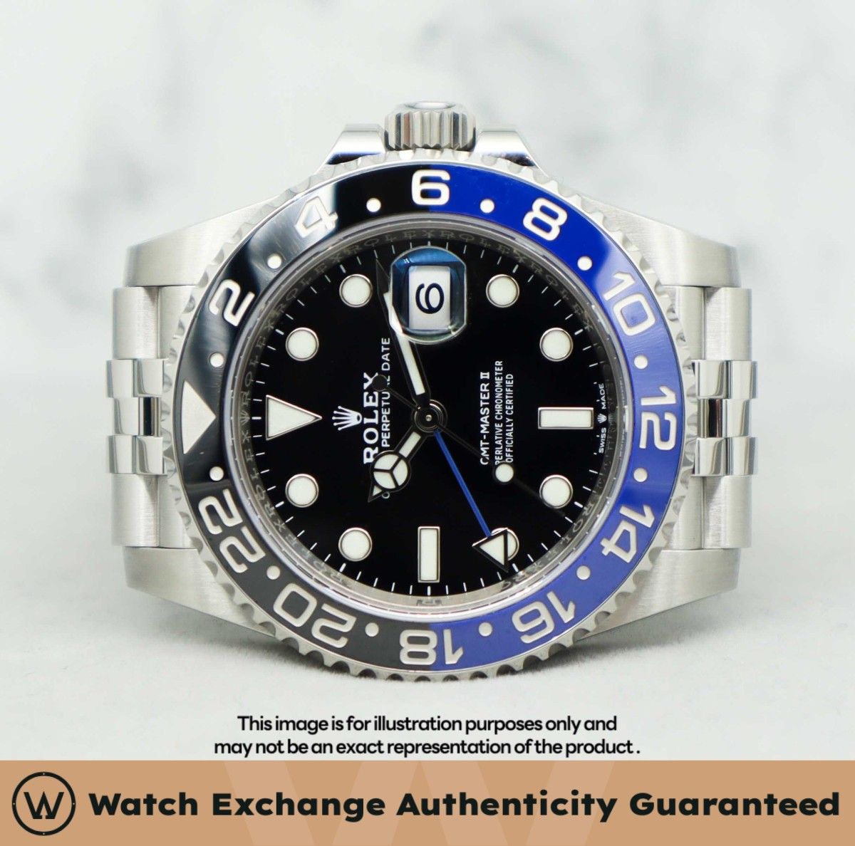 New Rolex GMT Master II Batgirl Jubilee 126710BLNR 126710 Black Dial Z25579 May 2026 (Category: Watches) located in Singapore. Submitted by watchexchange.sg (Listing ID 1442017672, Image 1). Description: Subscribe to Watch Exchange Tele-gram Community for Exclusive Deals: watchexchange.link/WE-Carou-sell-Tele New Rolex GMT Master II Batgirl Jubilee 126710BLNR 126710 Black Dial Z25579 May 2026 Price: $24,900 Brand: Rolex Model: 126710BLNR Conditio