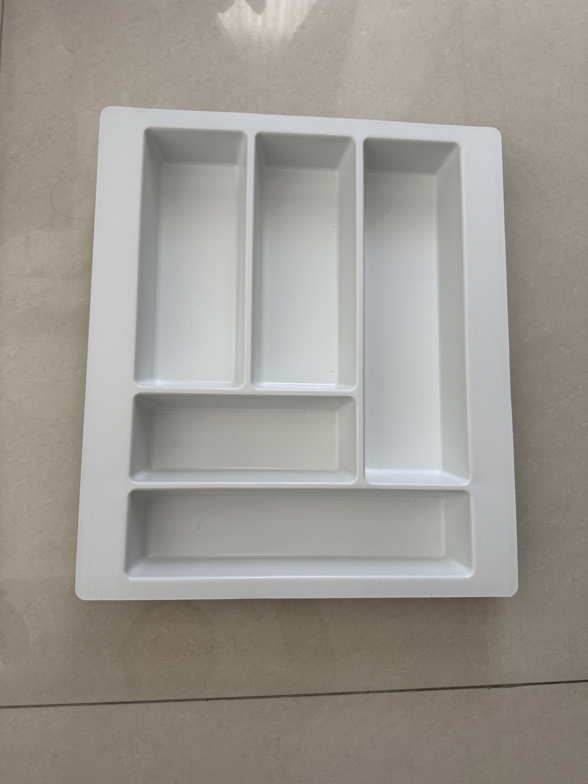 [New] White Compartment Cutlery  Organizer Tray