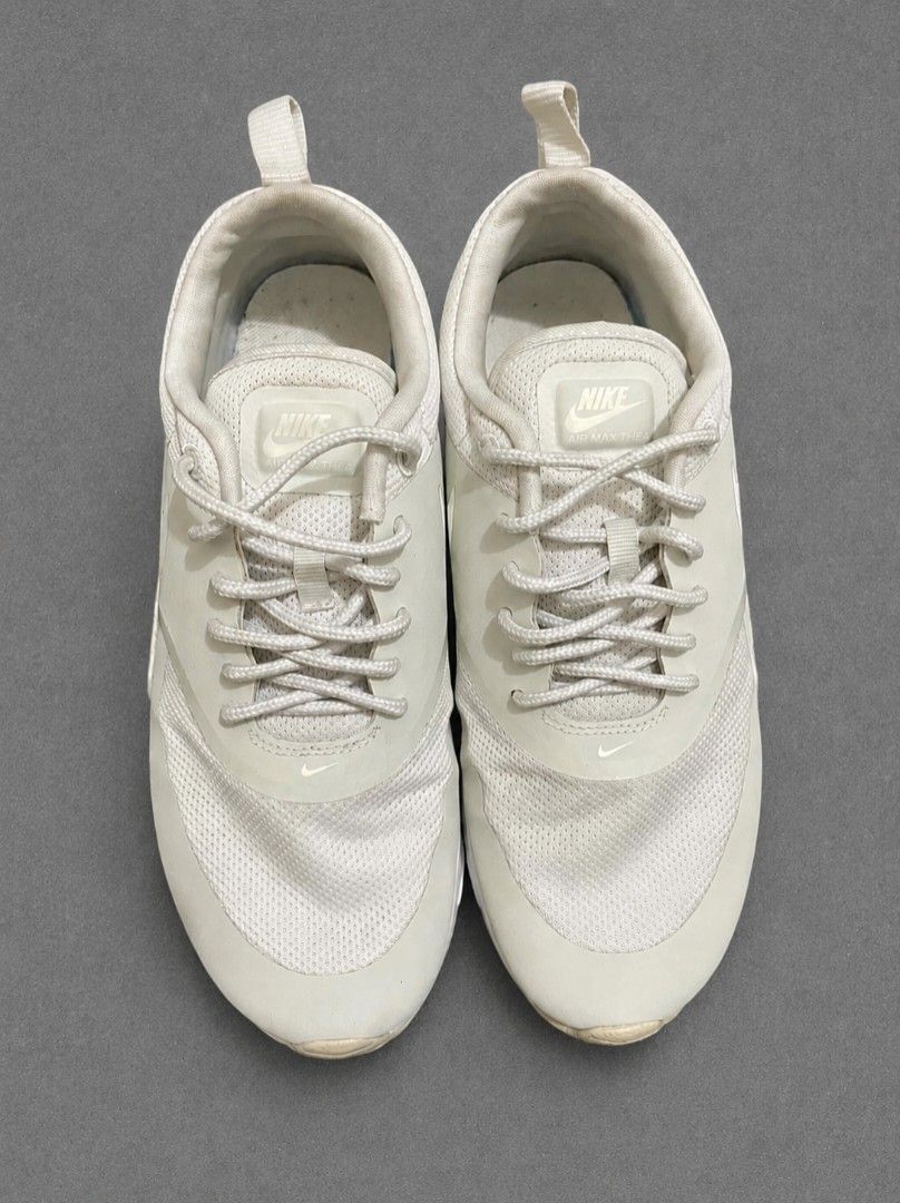 (Free SF) Nike Air Max Thea (Category: Sneakers) located in Andop. Submitted by archive.apparel (Listing ID 1439022863, Image 1). Description: Nike Air Max Thea Women’s Excellent Condition Size 38/ US 7/ 24 CM Used but well-kept Perfect for casual fits Color: Light Bone / Beige.