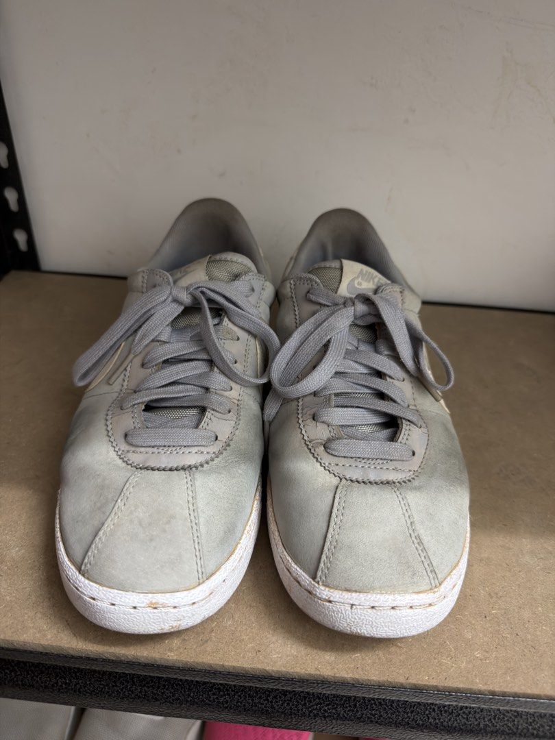 Nike Cortez Grey Suede Sneakers (Category: Sneakers) located in Davao. Submitted by sukimum (Listing ID 1442247460, Image 1). Description: Decluttering. Still usable, can look new after minor cleaning. Slight marks on the suede fabric and some yellow stains on the sole due to storage Pick-up or delivery from Alabang.