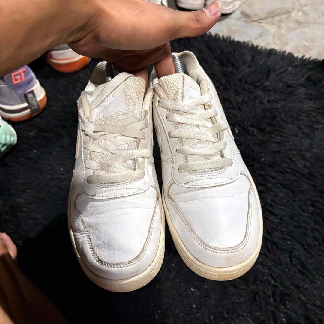 Nike Ebernon Low White (Category: Sneakers) located in Manila. Submitted by ionajjj (Listing ID 1442290390, Image 2). Description: - Shows some signs of wear on soles and uppers, but still has plenty of life left RFS: decluttering .