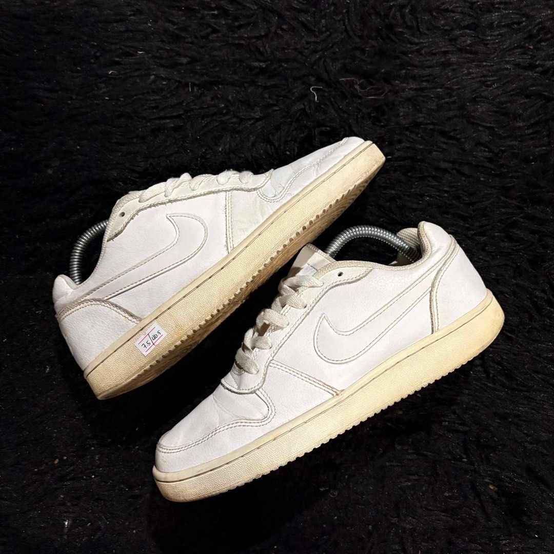 Nike Ebernon Low White (Category: Sneakers) located in Manila. Submitted by ionajjj (Listing ID 1442290390, Image 1). Description: - Shows some signs of wear on soles and uppers, but still has plenty of life left RFS: decluttering .