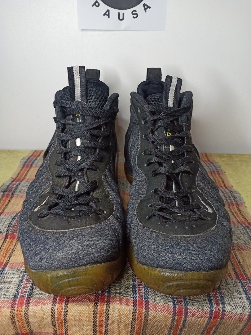 Nike Foamposite Wool Fleece Sz 9.5 (Category: Sneakers) located in General Santos City (Dadiangas). Submitted by michaelmp2026 (Listing ID 1442312507, Image 3). Description: - Nike Foamposite Shoes - Size: 9.5 - Upper: Wool Fleece - Sole: Gum with Red Accents - Condition: Shows some wear on soles and uppers (please check photos for details).