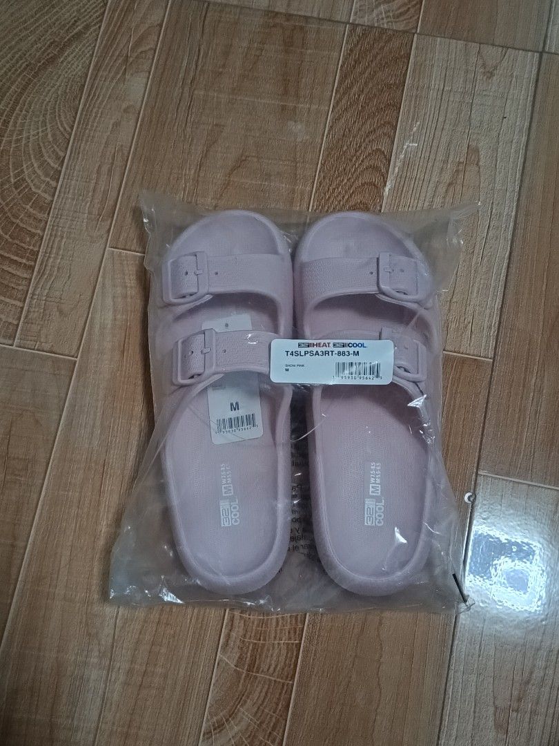 Pink Double Strap Slides Sandals Size M (Category: Flats & Sandals) located in Manila. Submitted by pacehardware (Listing ID 1442291212, Image 1). Description: - Pink slides - Double adjustable straps with buckles - Size M - Brand new, in original packaging - Comfortable and easy to wear - Ideal for casual outings.