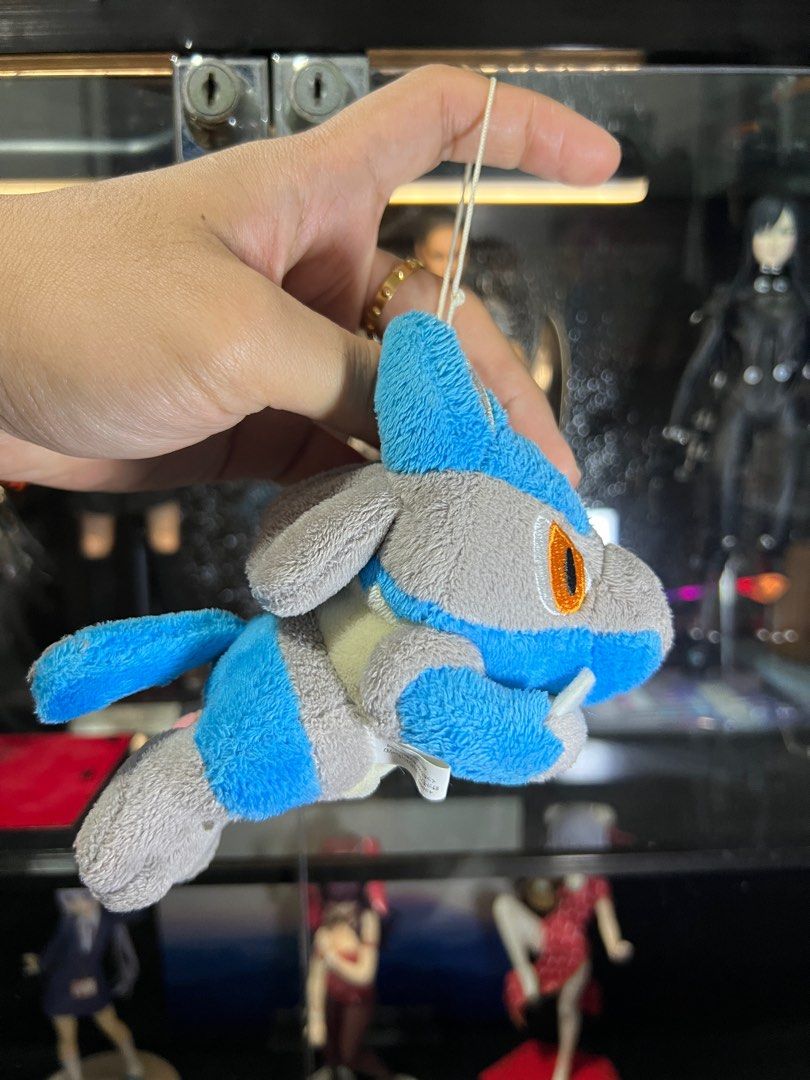 Pokemon Lucario Bag charm plush (Category: Character Goods) located in Paniqui. Submitted by jaxicool (Listing ID 1442170000, Image 1). Description: Lay down line by banpresto brand new but plastic was removed Location: Tarlac Shipping: Buyer's expense Meetup: Sm tarlac/ Shell rotonda .