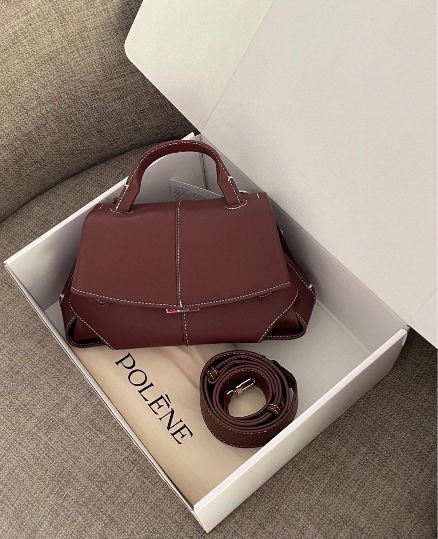 Polène Burgundy Leather Top Handle Bag (Category: Luxury Bags & Wallets) located in Pasig City. Submitted by leivllmrn (Listing ID 1442201670, Image 2). Description: - Brand: Polène .