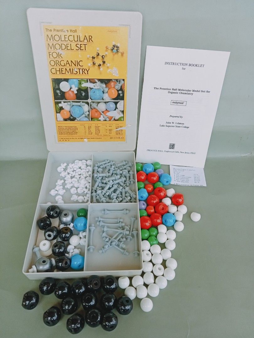 Prentice Hall Molecular Model Set for Organic Chemistry (Category: Textbooks) located in Rosario. Submitted by elysedeclutter (Listing ID 1442210014, Image 2). Description: - Complete set for organic chemistry molecule building. - Includes all necessary balls and connectors. - Comes with an instruction booklet. - All parts are neatly organized in a case. - Ideal for students learning organic chemistry..