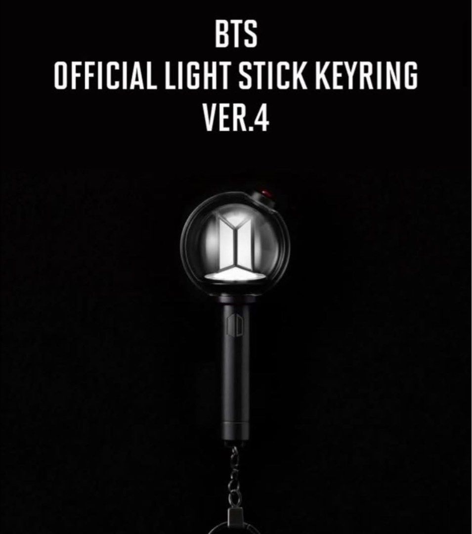 On Hand! BTS Lightstick Keyring ver.4 (Category: K-Wave Merchandise) located in Calamba. Submitted by page_areumone1 (Listing ID 1442205988, Image 1). Description: Official Lightstick Keyring version 4 Availabe Slots: 3 pcs.