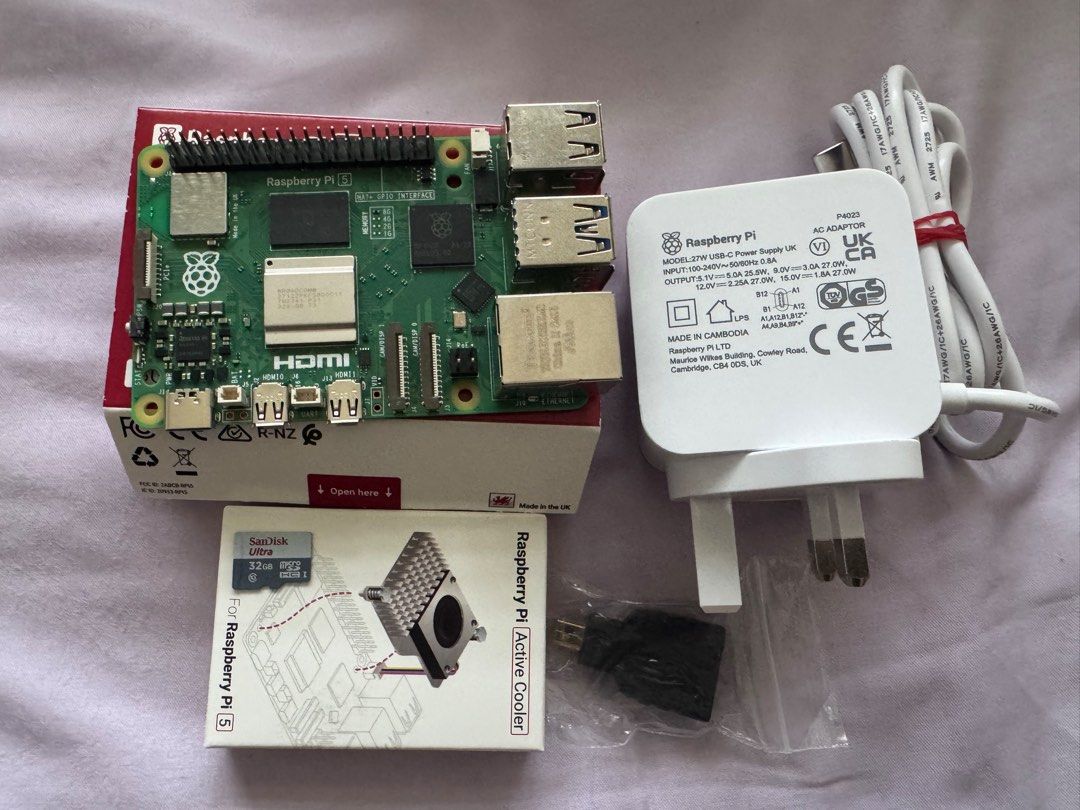 Raspberry Pi 5 (8gb) Kit with Power Supply & Active Cooler
