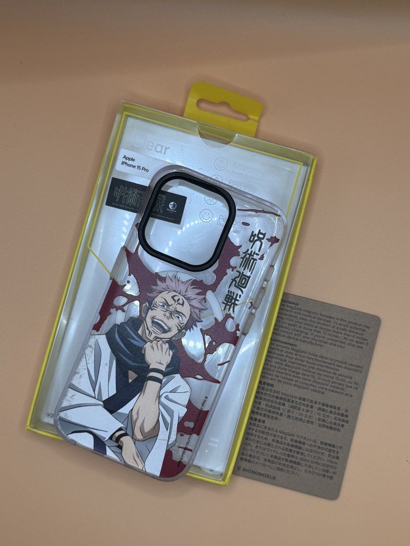 Rhinoshield Iphone 15 Pro Case (Jujutsu Kaisen) (Category: Cases & Sleeves) located in Tarlac. Submitted by lieannecde (Listing ID 1442319697, Image 3). Description: Personal preloved iphone 15 pro case from Rhinoshield. Bought in Taiwan October 2024 (used for a year) #JujutsuKaisen #RyomenSukuna.