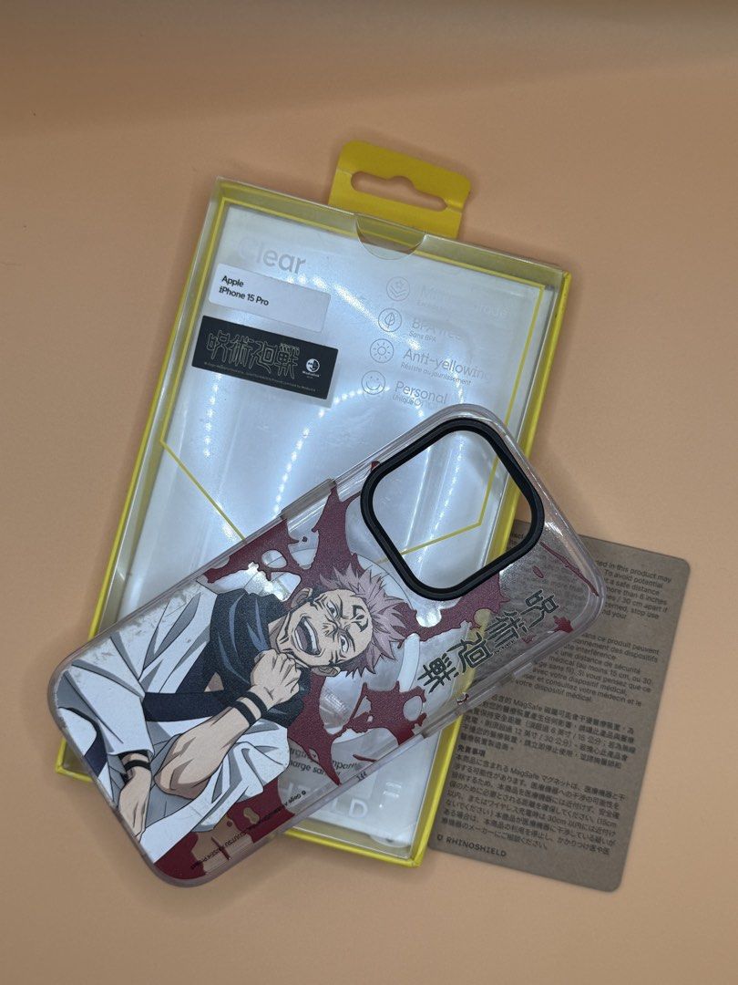 Rhinoshield Iphone 15 Pro Case (Jujutsu Kaisen) (Category: Cases & Sleeves) located in Tarlac. Submitted by lieannecde (Listing ID 1442319697, Image 2). Description: Personal preloved iphone 15 pro case from Rhinoshield. Bought in Taiwan October 2024 (used for a year) #JujutsuKaisen #RyomenSukuna.