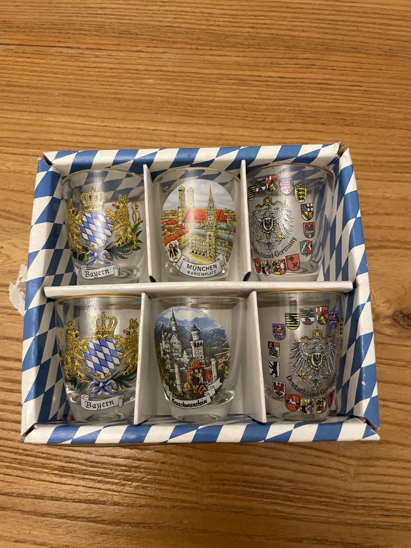 Set of 6 German Shot Glasses