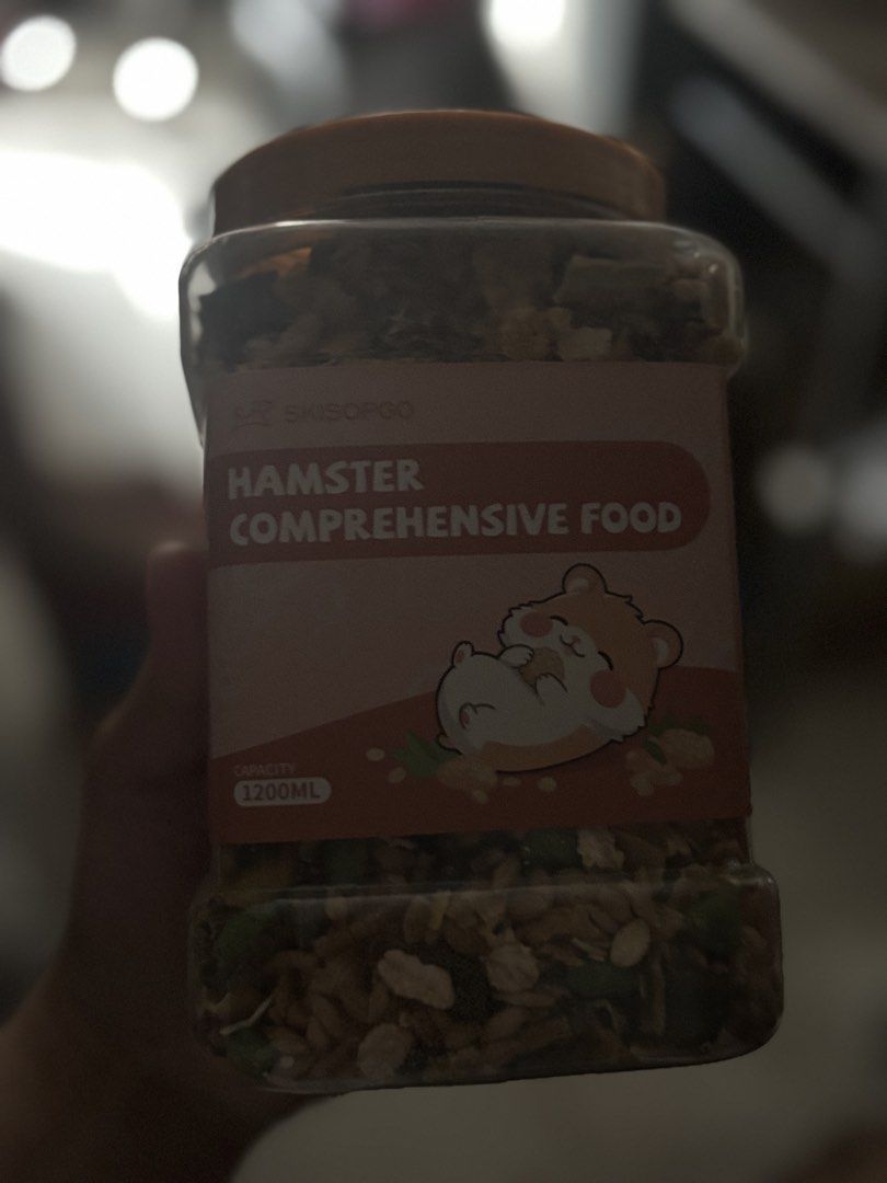 SHISOPOO Hamster Comprehensive Food 1200ML (Category: Homes & Other Pet Accessories) located in Pasay City. Submitted by dopexmnl (Listing ID 1442194801, Image 1). Description: - Brand: SHISOPOO - Product: Comprehensive Hamster Food - Size: 1200ML - Features: A good mix of grains and seeds - Benefit: Your hamster will love this nutritious blend!.