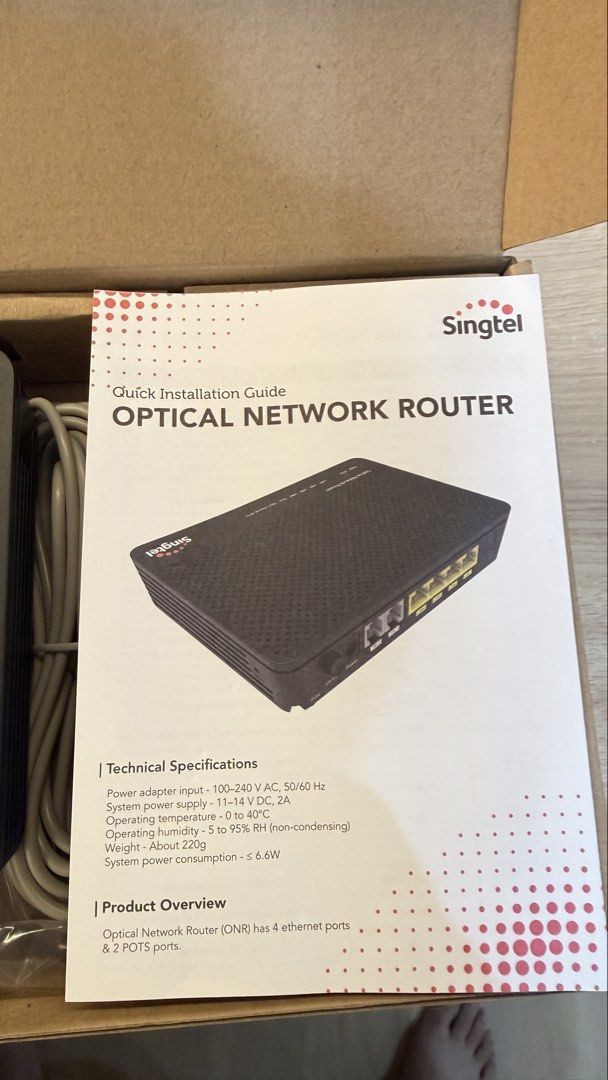 Singtel Optical Network Router ONR507738030207160321