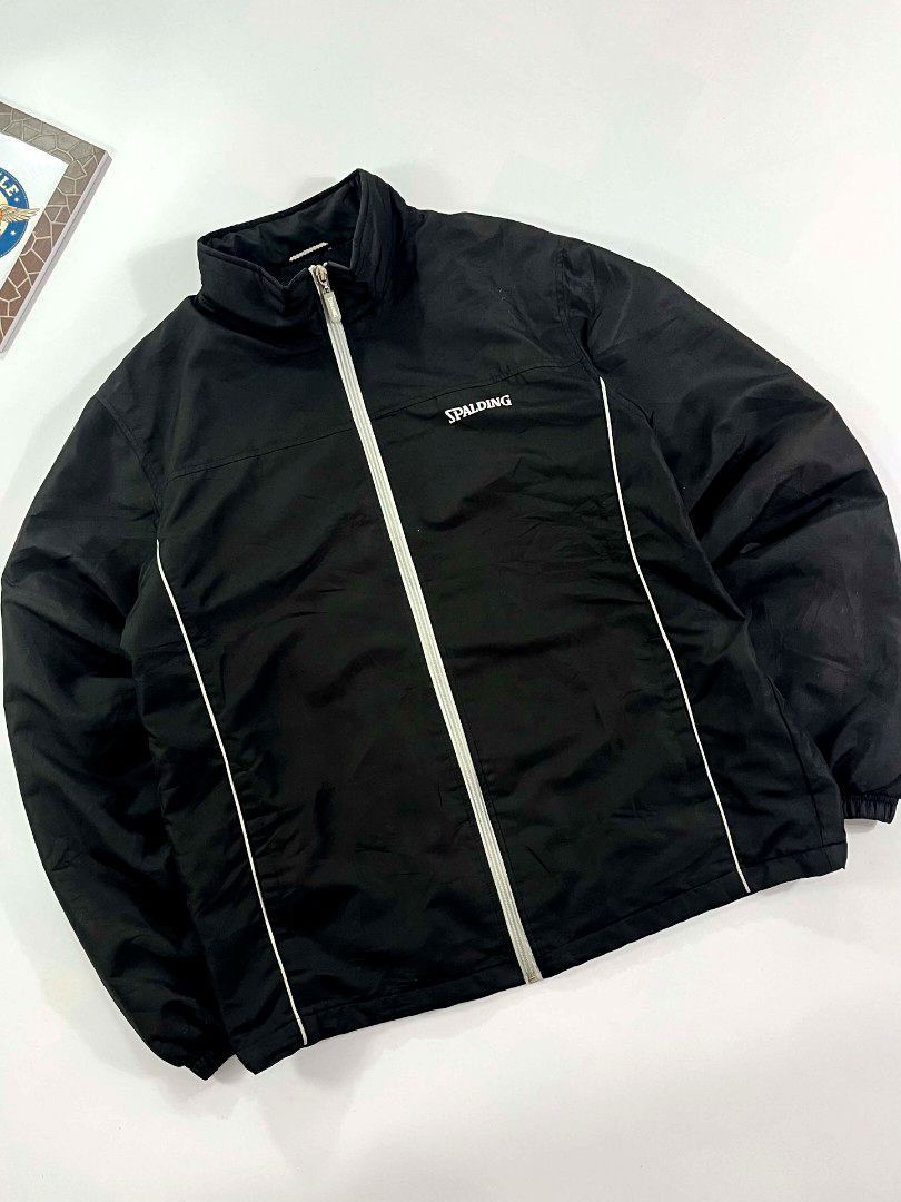 Spalding track jacket windbreaker (Category: Sets & Coordinates) located in Manila. Submitted by styleandfly191238 (Listing ID 1442177646, Image 2). Description: Dimes Length 28 Width 24 Issue none large to xl med to large Color rate 10/10 Condition excellent Complete tags and original Fav piece Good fittings Color may vary due to lighting Unli vc and vouch to assure your assurance Dm me for more inquiry.