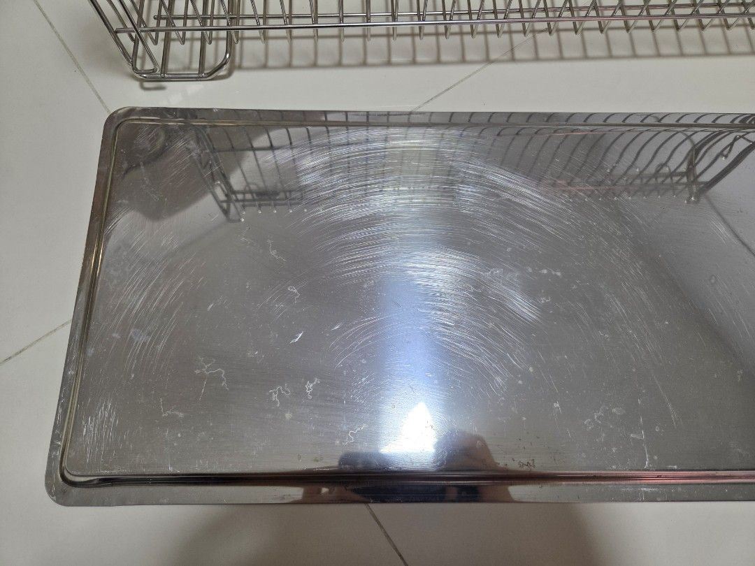 Stainless Steel Dish Rack Tray with Drip Pan474729893992878082
