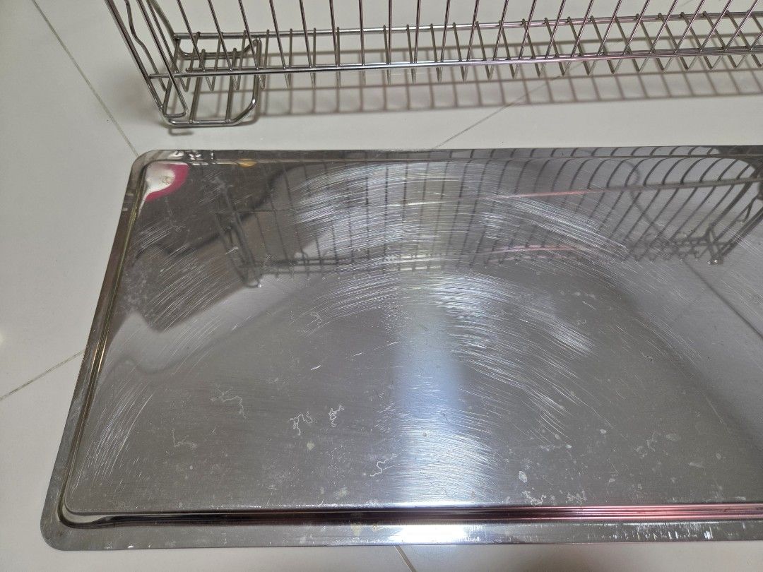 Stainless Steel Dish Rack Tray with Drip Pan474729893992878086