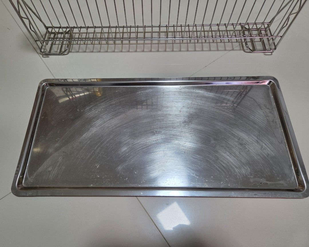 Stainless Steel Dish Rack Tray with Drip Pan474729893992878081