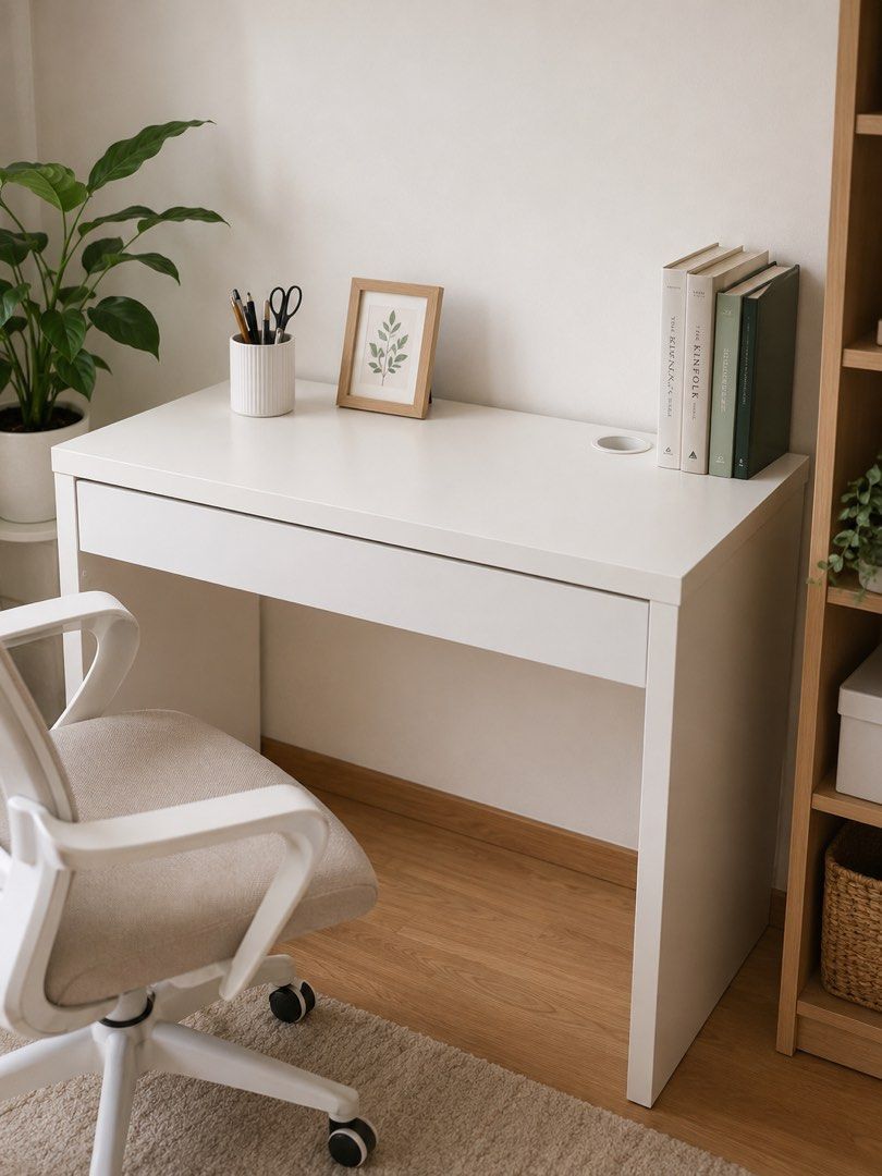 Study table (Category: Tables & Sets) located in Singapore. Submitted by underclassherosum41 (Listing ID 1442166139, Image 2). Description: Study table, can be used for bed side table too. Fot in most rooms. Looks very new. 50X70cm..