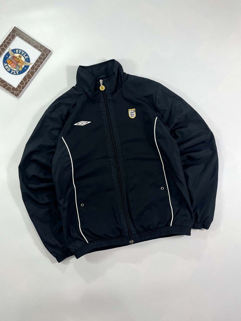 Umbro england track Jacket (Category: Sets & Coordinates) located in Manila. Submitted by styleandfly191238 (Listing ID 1442176915, Image 2). Description: Dimes Length 26 Width 21.5 Issue none med to large med to large Color rate 10/10 Condition excellent Complete tags and original Fav piece Good fittings Color may vary due to lighting Unli vc and vouch to assure your assurance Dm me for more inquiry.
