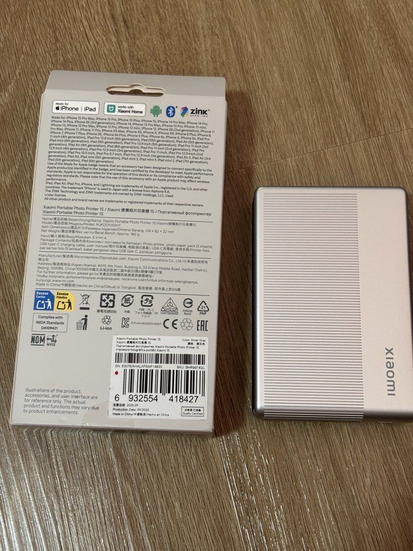Xiaomi Portable Photo Printer 1S474534059390412801